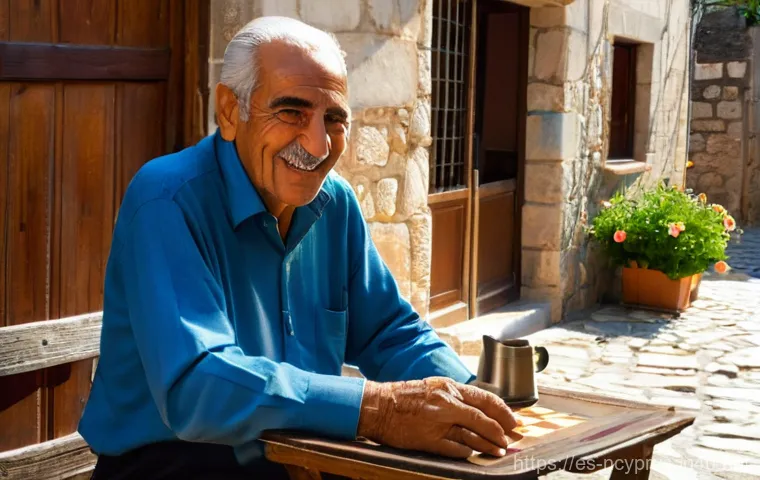 북키프로스 현지인 인터뷰 - Image Prompt 1: Authentic Cypriot Hospitality in a Traditional Village**