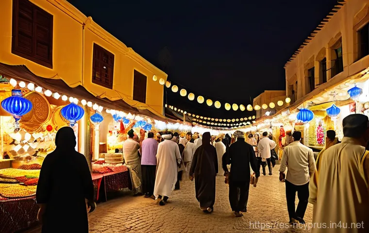 북키프로스 라마단 축제 - **"A heartwarming scene of a multi-generational Turkish Cypriot family gathered around a large, beau...