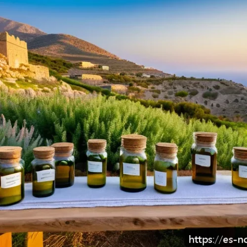 북키프로스 전통 의학 - A serene North Cyprus landscape at sunrise, featuring lush wild thyme, oregano, and sage plants grow...